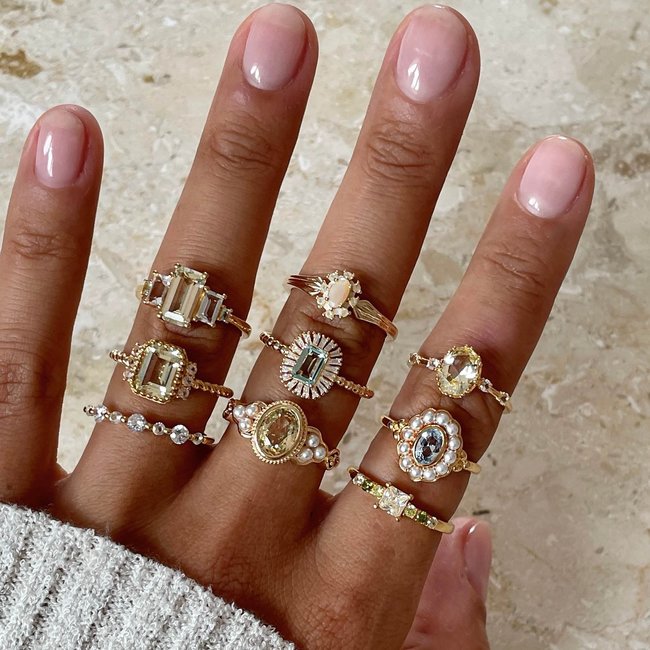 Ring met gekleurde stenen - 12442Y