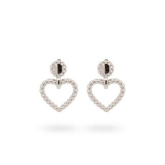 24Kae Statement oorbel met hart - 42405S