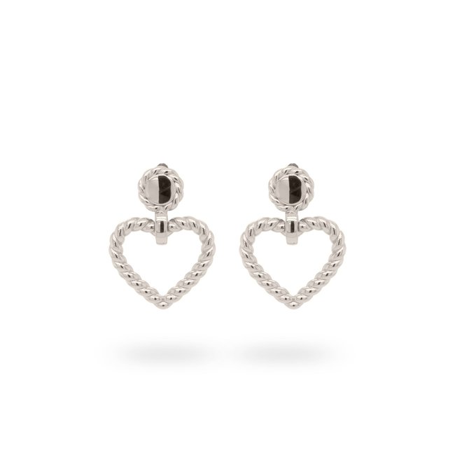 Statement oorbel met hart - 42405S