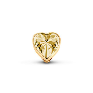 Melano Jewelry Twisted Heart Steentje Champagne