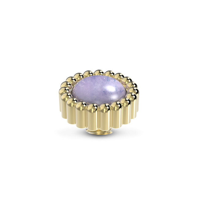Melano Jewelry Vivid Bali Gemstone Steentje - Light Purple Jade