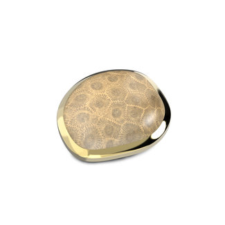 Melano Jewelry Kosmic Shaped Disk Steen - Fossil Coral