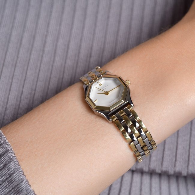 Dameshorloge  Gemme White Steel Gold - Copy