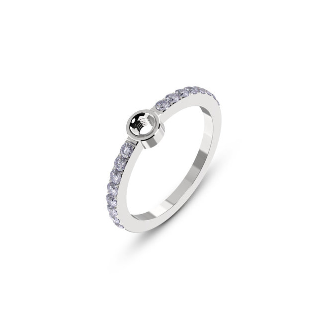 Melano Jewelry Twisted Tula Ring Lavender - Zilverkleurig