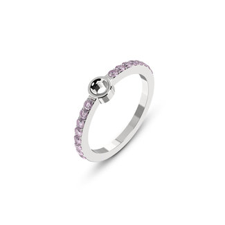 Melano Jewelry Twisted Tula Ring Pink - Zilverkleurig