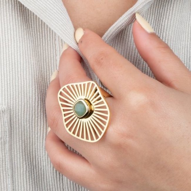 Vivid Vaya Frame Ring - Goudkleurig