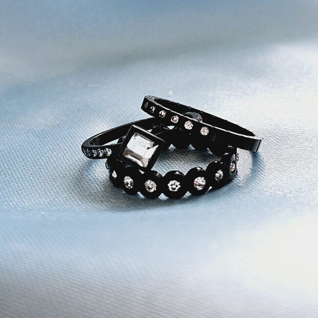 Vulringenset nr. 16  - Maat 15   XS - Zwart