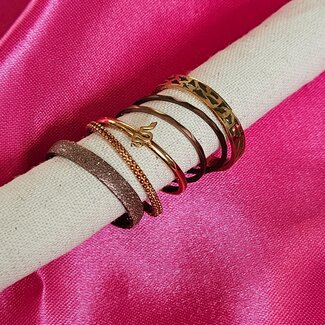 iXXXi jewellery Last Items SALE! Vulringenset Nr 188 - Maat 21 - Rosé goud