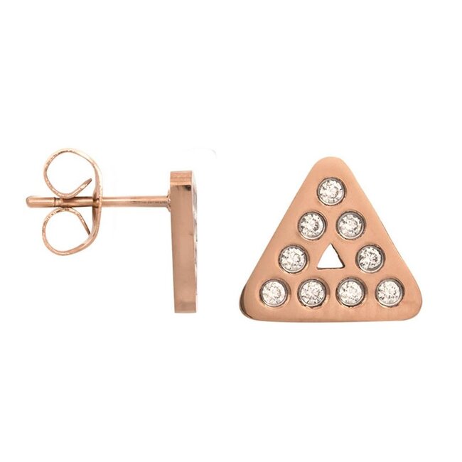 Earstud Design Triangle - Rosé goud