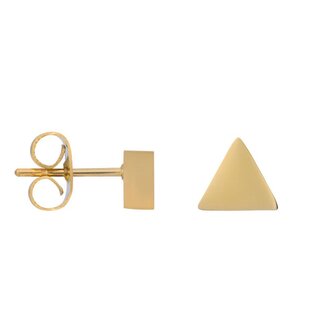 iXXXi jewellery Last Items SALE! Earstud Abstract Triangle - Goudkleurig