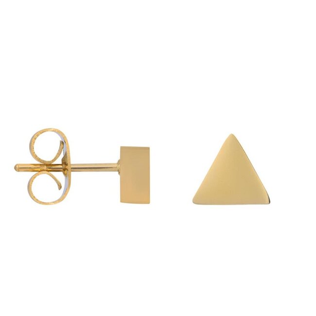 Earstud Abstract Triangle - Goudkleurig
