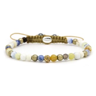 KARMA Jewelry Armband Spiral Blue Bubble XXS (gold crystal)