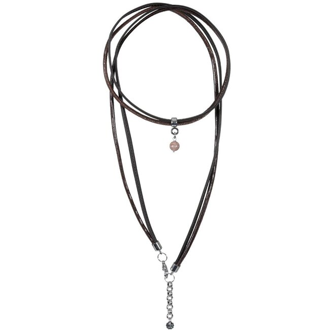 Ketting/Wikkelarmband Suse - Shine Dark Brown