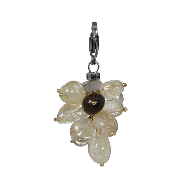 Ketting Edelsteen bedel Citrien geel zilver Join Us