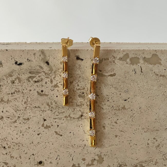 Oorbellen met stenen - 42470Y