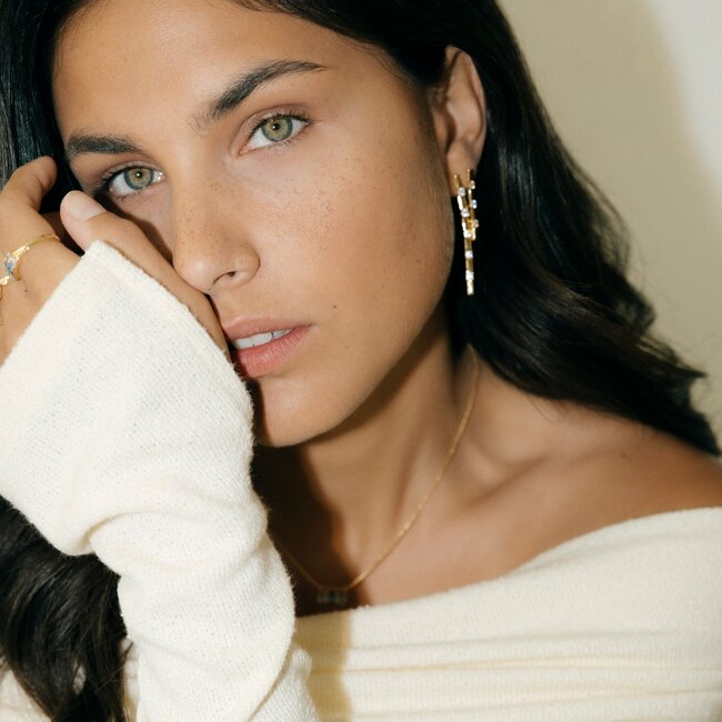 Oorbellen met stenen - 42470Y