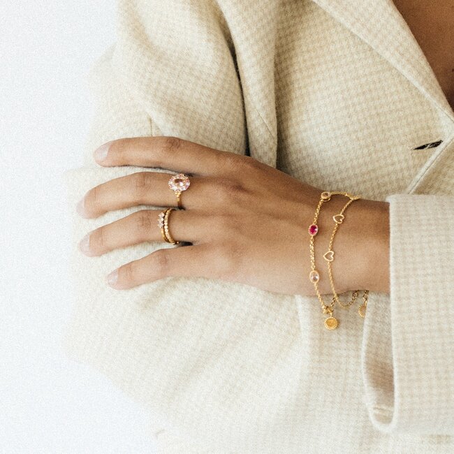 Ring met gekleurde stenen - 124113Y