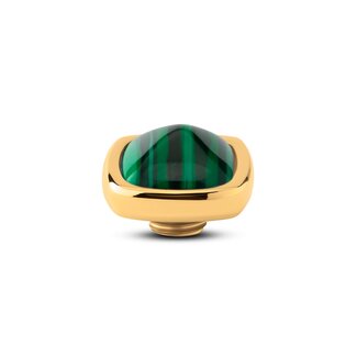 Melano Jewelry Vivid Boxy Gem Steentje - Malachite