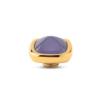 Melano Jewelry Vivid Boxy Gem Steentje - Light Purple Jade