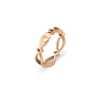 Melano Jewelry Twisted Trix Ring - Rosékleurig