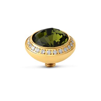 Melano Jewelry Twisted Lush Steentje - Olive