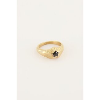My Jewellery MOOD ring met zwarte ster