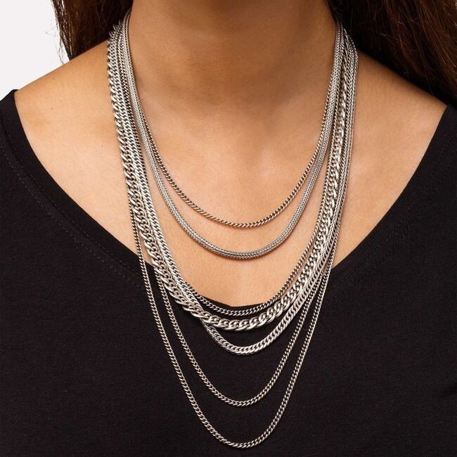 Ketting Nathalie Multi Chain Silver