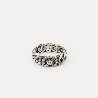 Buddha to Buddha Ring Nathalie Small Texture Silver