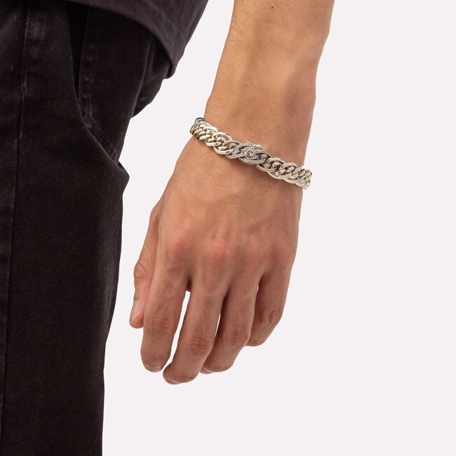 Armband Nathalie XS Texture Silver