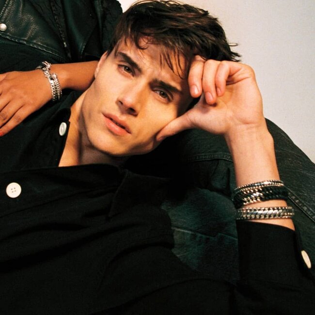 Armband Ben Mix Zilver Leer Zwart