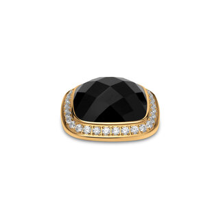 Melano Jewelry Kosmic Framed Facet Square Steen - Black