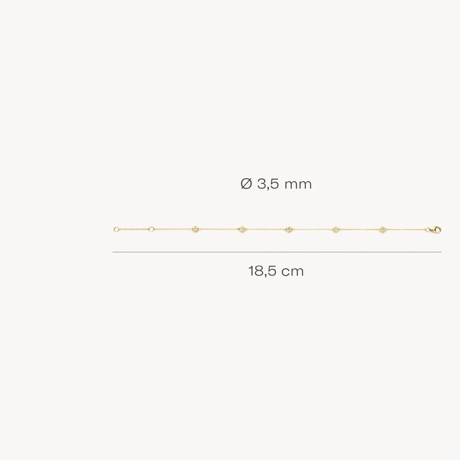 Armband 2213YZI - 14k Geelgoud met zirkonia