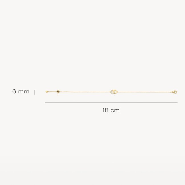 Armband 2223YZI - 14k Geelgoud met zirkonia