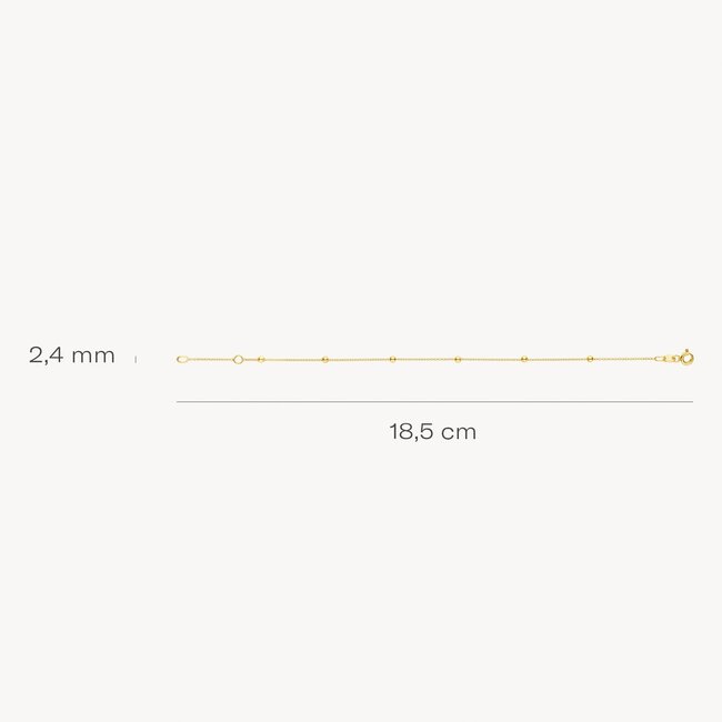 Armband 2224YGO - 14k Geelgoud