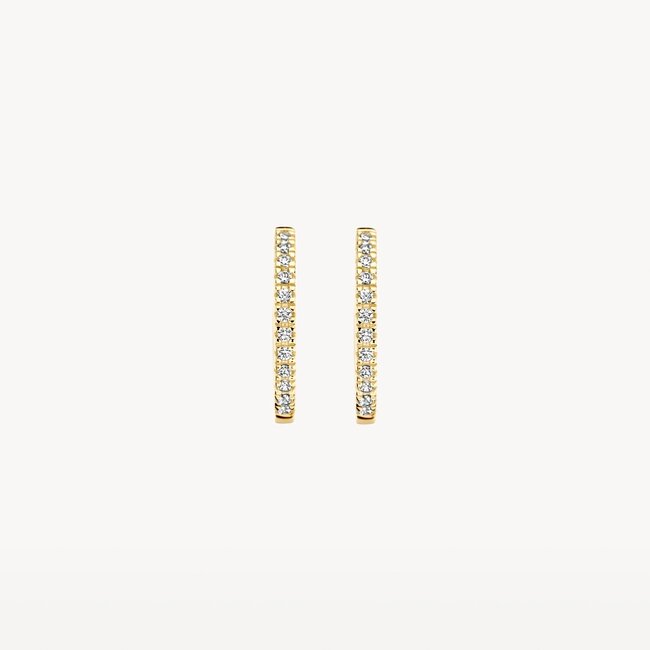 Oorringen 7309YZI - 14 Geelgoud met zirkonia