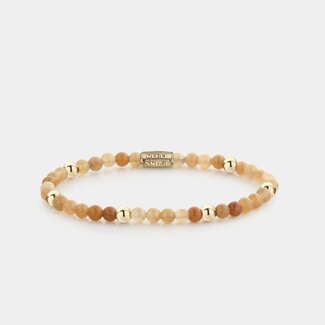 Rebel en Rose Orange Sky - 4mm - 18 ct yellow gold plated