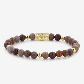 Rebel en Rose Indian Spring - 6mm - 18 ct yellow gold plated