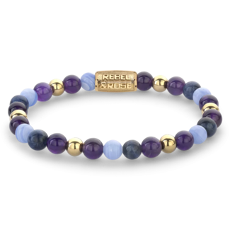 Rebel en Rose Are Violets Blue? - 6mm - 18 ct yellow gold plated