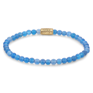 Rebel en Rose Brightening Blue Gold - 4mm - 18 ct yellow gold plated