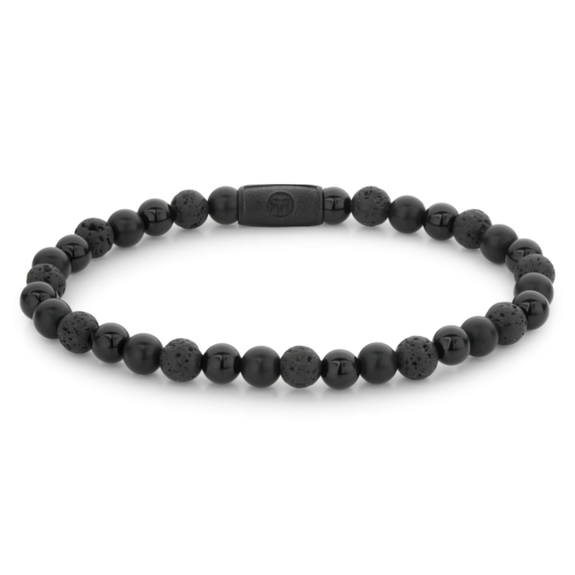 Armband Black Rocks - All-Black  - 6mm