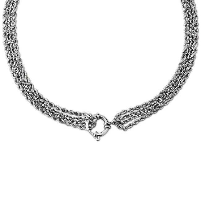 Friends Olivia Ketting (inclusief Twisted hanger) - Zilverkleurig