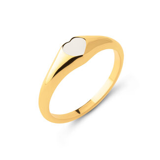 Melano Jewelry Friends Love Ring - Goud(ring)/zilver(hart)
