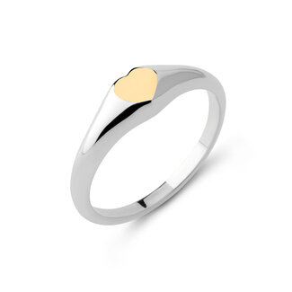 Melano Jewelry Friends Love Ring - Zilver(ring)/goud(hart)