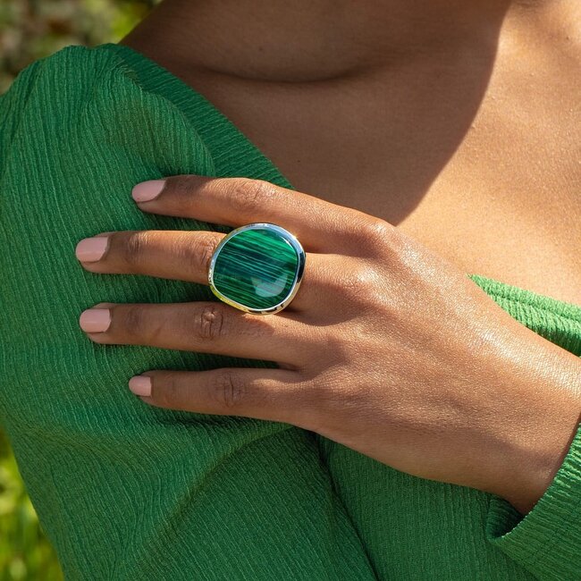 Kosmic Shaped Disk Steen - Malachite