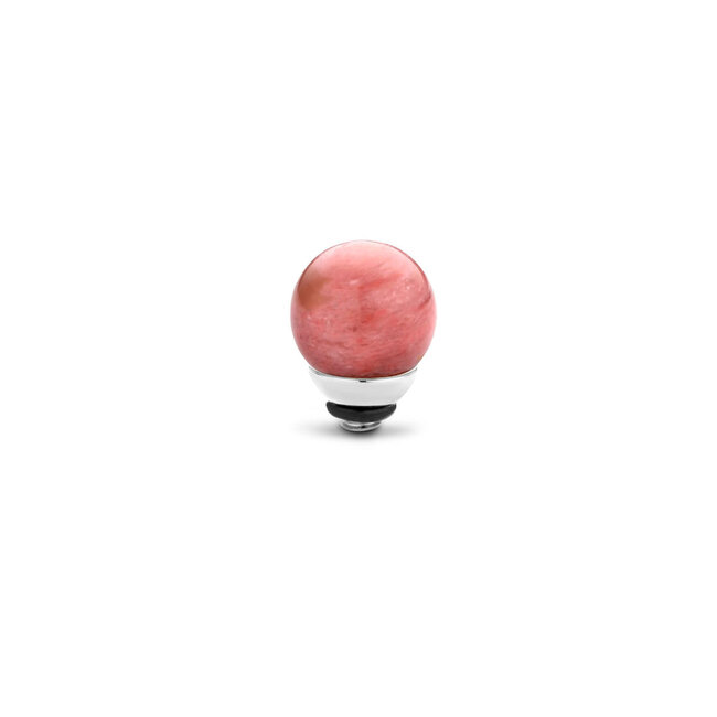 Twisted Gemstone Ball Steentje Rhodonite 8mm