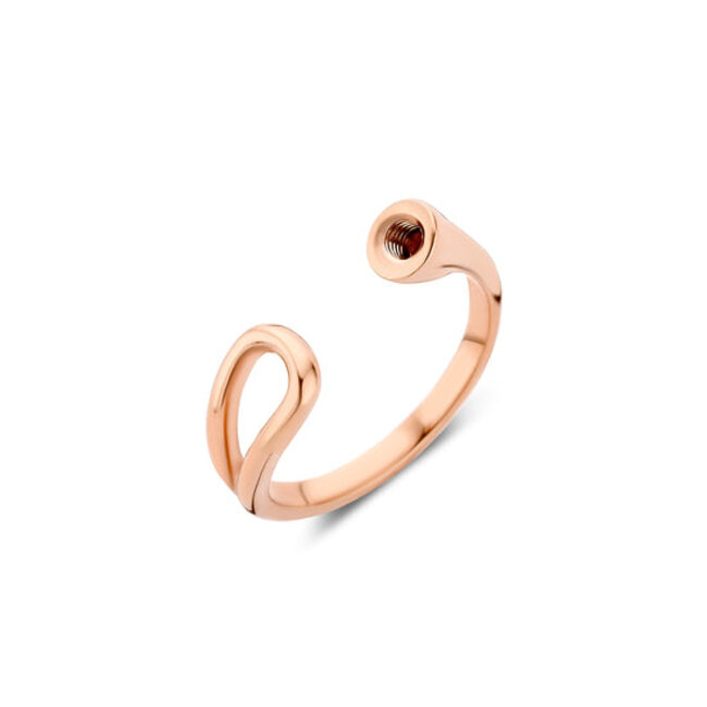 Twisted Open Loop Ring - Rosékleurig