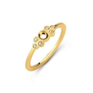 Melano Jewelry Twisted Thera Ring Champagne - Goudkleurig