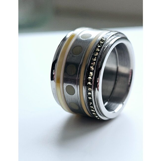 Samengestelde Ring Nr 700 - Maat 17 - Zilver
