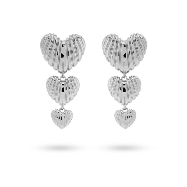 Hartvormige statement oorbellen - 42493S