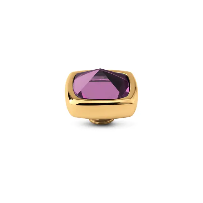 Melano Jewelry Vivid Boxy CZ Steentje - Fuchsia